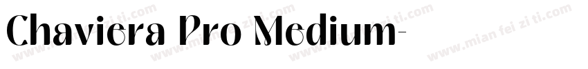 Chaviera Pro Medium字体转换